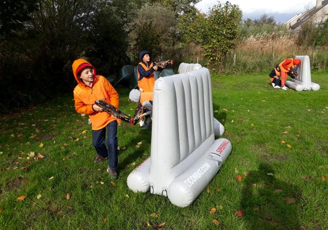 Sportdag Lasertag Games with Dijle Floats