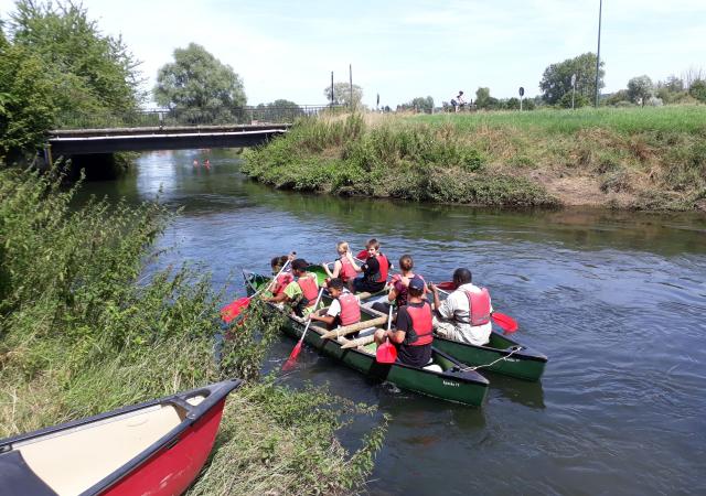 Sportdag vals-catamaran varen van de Dijle met zelf bouwen