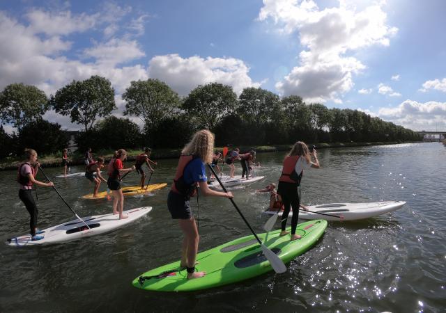 Sportdag SUP Teambuildings Spelen bij Dijle Floats