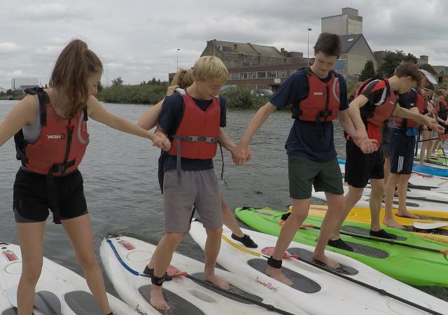 Sportdag SUP Teambuildings Spelen bij Dijle Floats