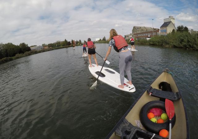 Sportdag SUP Teambuildings Spelen bij Dijle Floats